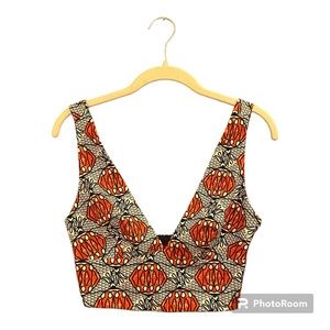 Zara Trafaluc Bralette Print Crop Top